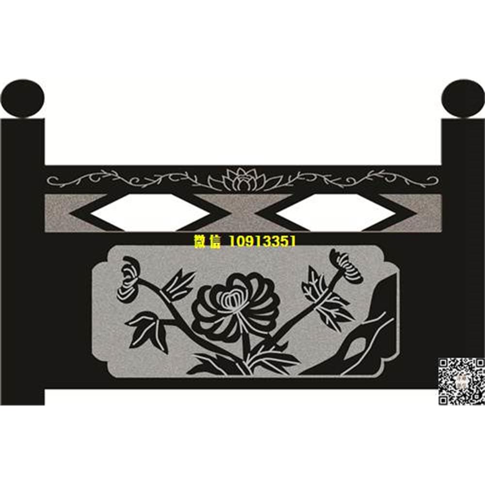 精雕图95菊花栏板精雕图线雕图线条图单线铣底图_电脑雕刻plt文泰矢量图精雕图浮雕图